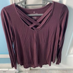 Maroon AE long sleeve